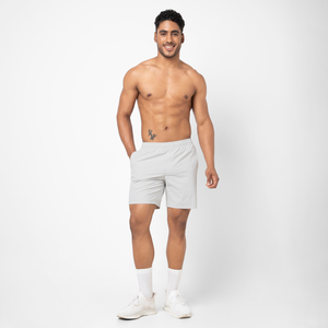 Pantalones cortos de moda para hombre, estilo streetwear, color blanco, personalizados por sublimación, a la venta en línea. - Product Image 3