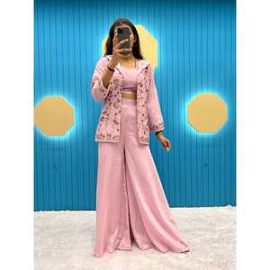 Conjunto de traje de fiesta para mujer de diseñador con hermosa parte superior e inferior de Koti - Product Image 5