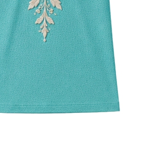 T-shirt en coton à col rond brodé de fleurs blanches pour femme, manches courtes, décontracté, personnalisé, OEM, premium, mode estivale - Product Image 6