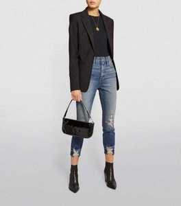 Jean en denim décontracté pour femme, nouvelle collection, coupe skinny, taille haute, motif uni, collection hiver, fermeture éclair intégrale - Product Image 2