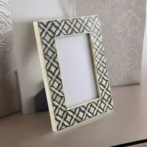 Marco de Fotos con Incrustaciones de Hueso Hecho a Mano, Decoración de Hogar de Lujo, Marco de Madera Decorativo para Fotos, Disponible a Precio de Mayoreo - Product Image 3