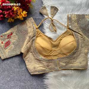 Colección Premium, Nueva Variedad de Ropa de Boda, Blusa de Seda Cosmos con Bordado, Conjunto Listo para Usar, Compras Étnicas en Línea en India - Product Image 5