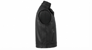 Veste en cuir véritable pour femme, vêtements de course moto, veste sans manches zippée, logo personnalisé, vêtements d'extérieur - Product Image 3