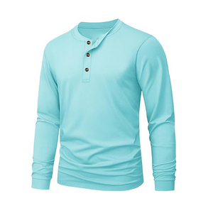 Custom Logo Men's O-Neck Long Sleeve Regular Fit Casual Cotton T-<b>Shirt</b> with Solid Plain Design Breathable Long Sleeve T <b>Shirts</b> - Product Image 1