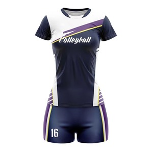 Vêtements de sport personnalisés en sublimation en gros, maillots de volley-ball pour femmes et hommes, uniformes de volley-ball pour équipes féminines avec nom et numéro - Product Image 2