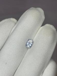 Zafiro blanco natural sin calor ni tratamiento, zafiro de las minas de Ceilán, corte cojín. - Product Image 2