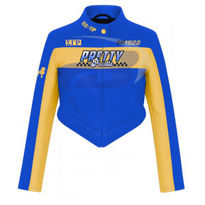 Chaqueta de Cuero PU de Alta Calidad para la Hermandad Sigma Gamma Rho SGR, Corte Ajustado, Estilo Racing, Personalizable con Cualquier Logotipo - Product Image 2