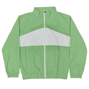 Ensemble de survêtement pour homme de qualité supérieure, couleur verte et blanche, veste et pantalon en polyester respirant, vêtements de sport décontractés, tenue de printemps - Product Image 2