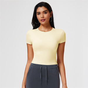 Camiseta Deportiva de Manga Corta para Mujer, 100% Algodón, de la Mejor Calidad, Personalizable, para Hombre y Mujer, Ropa de Gimnasio, Secado Rápido, Hecha en Pakistán - Product Image 2