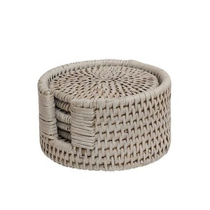 Top Trending Modern Rattan Coaster with Holder Custom Size/Shape/Color Eco-Friendly Handmade <b>for</b> <b>Tea</b> Stone <b>Cup</b> From India - Product Image 1