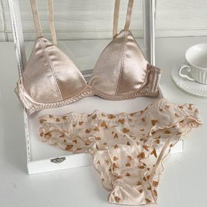 Lady Floral Lace Lingerie Set Sheer Mesh Seductive Push up Bra and <b>Panty</b> 2 Pcs Set - Product Image 2