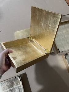 Vente en gros de plateau en laque de service pour bar Noël Valentine Argent Or Forme de coeur Origine matérielle Forme brillante Taille Produit FDA - Product Image 2