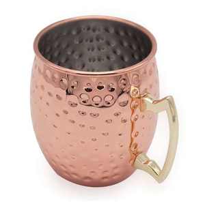 Taza Clásica Moscow Mule de Cobre Hecha a Mano con Revestimiento de Cobre Sublimado, Martillada, a Prueba de Fugas, para Café - Product Image 6