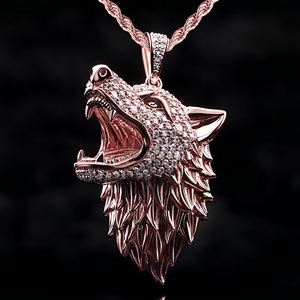 Colgante Hiphop Iced Out de Plata de Ley 925 con Moissanita VVS Personalizada, Colgante 3D con Rostro, Collares Finos - Product Image 4