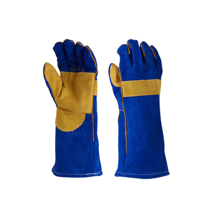 Long Lasting Heavy Duty Cowhide Grain Leather TIG Welding <b>Gloves</b> Flame Retardant for BBQ Heat Resistant Cow Split - Product Image 1
