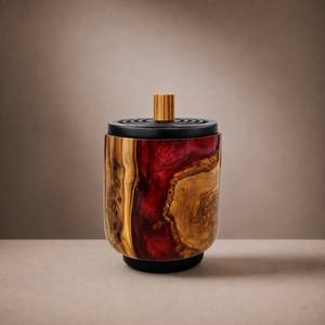 FAIZA CRAFT Brûleur à Bakhoor en Résine et Bois 100% Naturel, Fait Main, Durable, Écologique, Porte-Encens Moderne Mabkhara Islamique Aromatique - Product Image 1