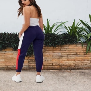 Hip Hop femmes taille haute survêtement Sport pantalon motif personnalisé devant plat respirant coton grande taille taille élastique droite - Product Image 6