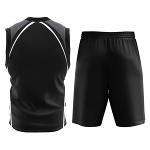Custom Basketball Jersey Shorts Set Red <b>Blue</b> <b>White</b> <b>Striped</b> V-Neck Sleeveless 100% Polyester Moisture Wicking Unisex Reversible - Product Image 5