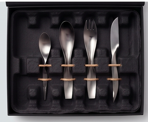 Ensemble de couverts minimalistes en métal, finition miroir haute brillance, couverts de camping durables, cuillère, fourchette, couteau en acier inoxydable - Product Image 6