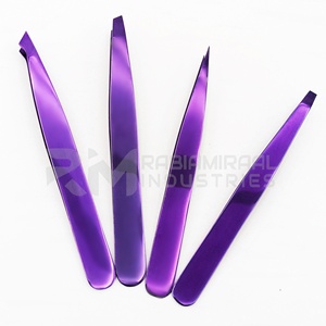 RMI Purple Full Plasma Color Eyebrow Tweezer 4 Different Point Pointy/Combo/Straight/Angle Eyebrow Tweezer Set - Product Image 2