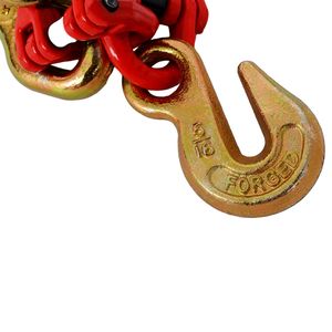 Catena di traino in acciaio legato G80 con 2 ganci a J, 5/16 x 10 piedi, resistenza alla rottura 9260 libbre per veicoli trainati - Catena a briglia da 9260 libbre - Product Image 6
