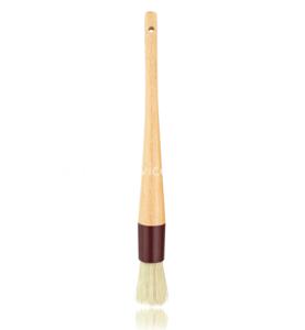 Pinceaux à pâtisserie réutilisables pour ustensiles de cuisine, manche en bois, poils de sanglier et virole en plastique - Product Image 5