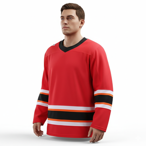 Maillot de hockey sur glace personnalisé en polyester 100 %, vêtements d'entraînement pour équipes sportives, taille adulte - Product Image 6