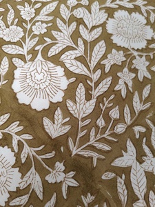 Juego de Servilletas de Algodón con Hojas Florales Modernas Marrones, Bordado a Mano, Borde Festoneado, Suaves y Ecológicas para el Hogar y Banquetes - Product Image 2