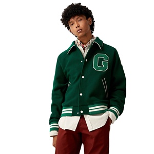 2026 Custom <b>Men</b> Varsity <b>Jacket</b> Windproof Eco-Friendly Streetwear Letterman Style Jersey <b>Pullover</b> Horn Button Closure <b>Jacket</b> <b>Men</b> - Product Image 1