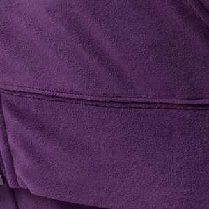 <b>Women's</b> Eco-Friendly Fleece Winter <b>Purple</b> Hooded <b>Tracksuit</b> Full Length Solid Color Breathable Polyester Casual Wear Side Pockets - Product Image 5