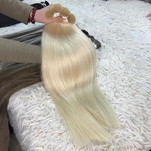 Venta al por mayor Cabello humano Natural recto K Tip V Tip Extensiones de cabello de queratina Extensiones de cabello humano Keratin Style Time Pcs - Product Image 3