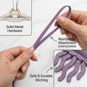 Custom Made Soft Durable Eco-Friendly PU Leather Jellyfish <b>Charm</b> Sea Creature Purple Mini <b>Bag</b> <b>Charm</b> Wedding Halloween Christmas - Product Image 3