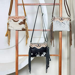 Sac à main mini bandoulière en cuir de vachette véritable, fait main, à franges, pour femmes, nouvelle mode, vente chaude - Product Image 5