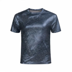 เสื้อยืดผู้ชายผ้าฝ้าย 100% พิมพ์ลายกาแล็กซี่ทรี แขนสั้น น้ำหนักเบา ทรงหลวม รับผลิตแบบ OEM/ODM ขายส่ง - Product Image 5