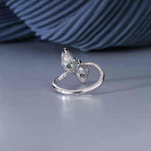 Anillo de Diamantes Cultivados en Laboratorio con Corte Marquesa y Redondo, Plata de Ley S925, Chapado en Oro Amarillo, Lujoso, 16 Piezas, 1.75 Quilates, Claridad EF - Product Image 6