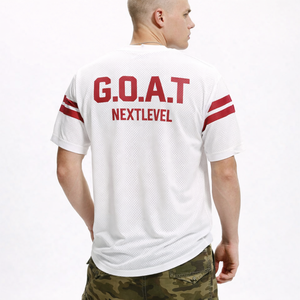 Maillot de football américain en mesh pour homme, manches courtes, personnalisable, respirant, style football, OEM, marque privée, commande en gros - Product Image 3