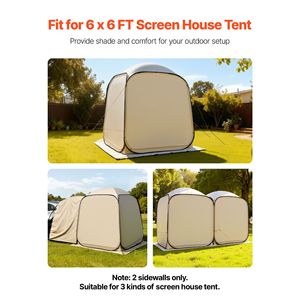 Tenda Parasole 6 x 6 piedi, Copertura in Tessuto Oxford 300D con Rivestimento Argentato per Protezione Solare, Telo Ombreggiante - Product Image 2