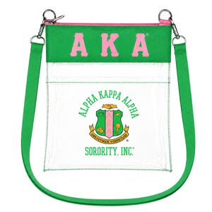 <b>Clear</b> AKA Crossbody <b>Bag</b> With Pink Green Trim Transparent Shoulder <b>Bag</b> Fashion Accessory For Women Daily Travel Use - Product Image 1