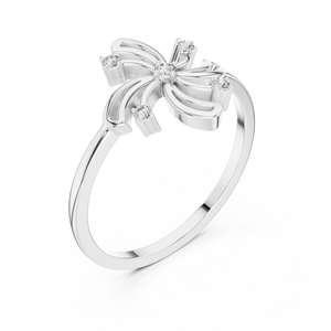 Custom White Gold Floral Lab Grown Diamond Ring Women's Flower Diamond Ring Fine Jewelry OEM ODM Wholesale Price - Product Image 3