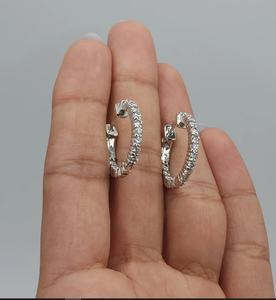 Pendientes de Aro de Plata de Ley S925 Chapados en Oro de 14K con Moissanita de Corte Brillante Redondo y Brillo Estelar, 1 CTW - Product Image 1