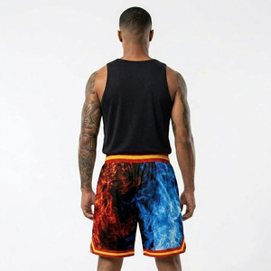 Shorts de basketball personnalisés pour hommes, 100% coton, écologiques, à séchage rapide, en molleton, athlétiques, OEM, streetwear, shorts de sport - Product Image 4
