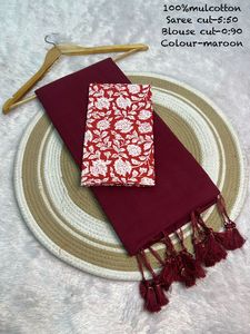 ผ้าส่าหรีผ้าฝ้ายทอมือสีเขียวลายใบไม้สีขาว รุ่นนิว ดีวาจา เอ็กซ์พอร์ต ดีไซเนอร์ พร้อมเสื้อปักลายใบไม้สีขาว - Product Image 3