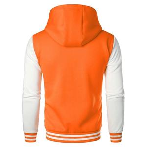Custom Made Men's Long Sleeve Varsity Jackets New Style Winter Fabric with Light Feature Stand Collar Latest Designs by Plain - Product Image 3