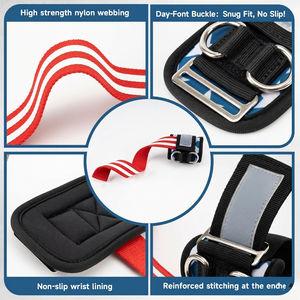 Sangles de musculation personnalisées avec logo en silicone, bandes de maintien pour poignets, antidérapantes, pour entraînement en salle de sport, sangles de musculation - Product Image 5