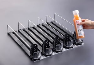 <b>Black</b> Finish Metal Bottle Pusher for Professional Store <b>Shelf</b> Management - Product Image 3
