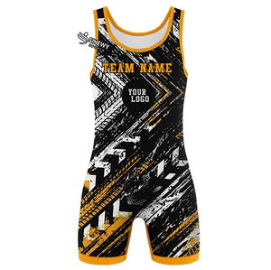 Vente en gros de maillots de lutte personnalisés pour hommes, tous en sublimation, design classique, uniforme de lutte pour hommes, vêtements de combat - Product Image 6