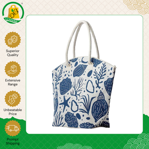 Última Llegada de Bolsas de Yute Ecológicas Personalizadas de Alta Calidad con Asas de Cinta Blanca para Compras y Playa - Product Image 3