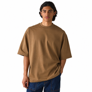 Camiseta de Punto Grueso 100% Algodón, Ecológica, Transpirable, de Secado Rápido, Cuello Redondo, con Estampado Digital y Logotipo Personalizado en la Parte Delantera, Estilo Casual y Holgado - Product Image 3