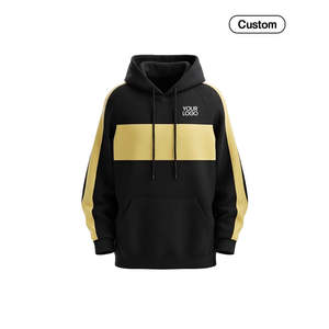 Sudadera con Capucha Premium Personalizada - Panel en Contraste en el Pecho - Franjas a Juego en las Mangas - Sudadera Personalizada - Product Image 1