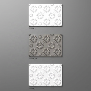 Azulejos de Pared de Cerámica de Arcilla Corten con Diseño Floral 3D de 300x450mm, Decorativos para el Hogar, Resistentes al Desgaste, para Baño y Pasillo, Estilo Mid-Century - Product Image 5